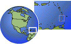 Saint Vincent and The Grenadines time zone location map borders
